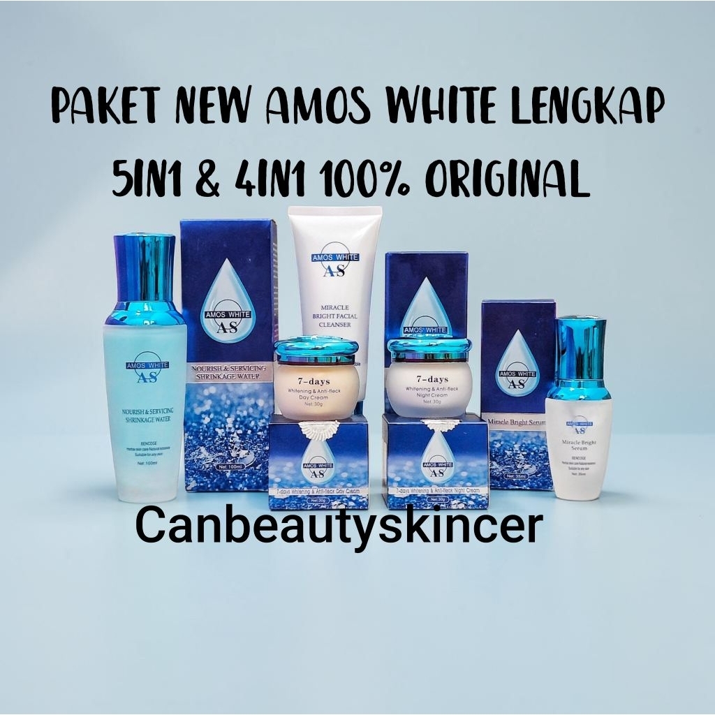 CBS-PAKETAN NEW AMOS WHITE LENGKAP 5IN1 & 4IN1 100%ORIGINAL