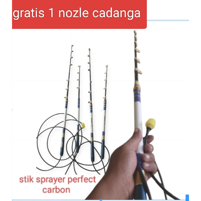 Stik sorayer elektrik karbon, stik semprot hama, stik sprayer panjang bes carbon 3,4 meter 2,3,4,5,6