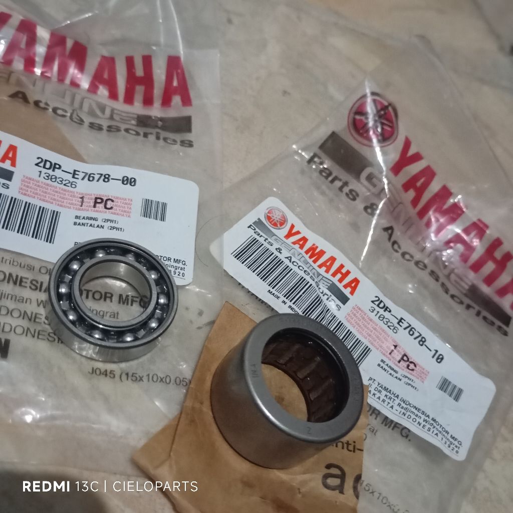 Bearing Laher Pully Belakang Set Nmax Aerox Mio M3 2DP-E7678-00+2DP-E7678-10 100%Original YGP