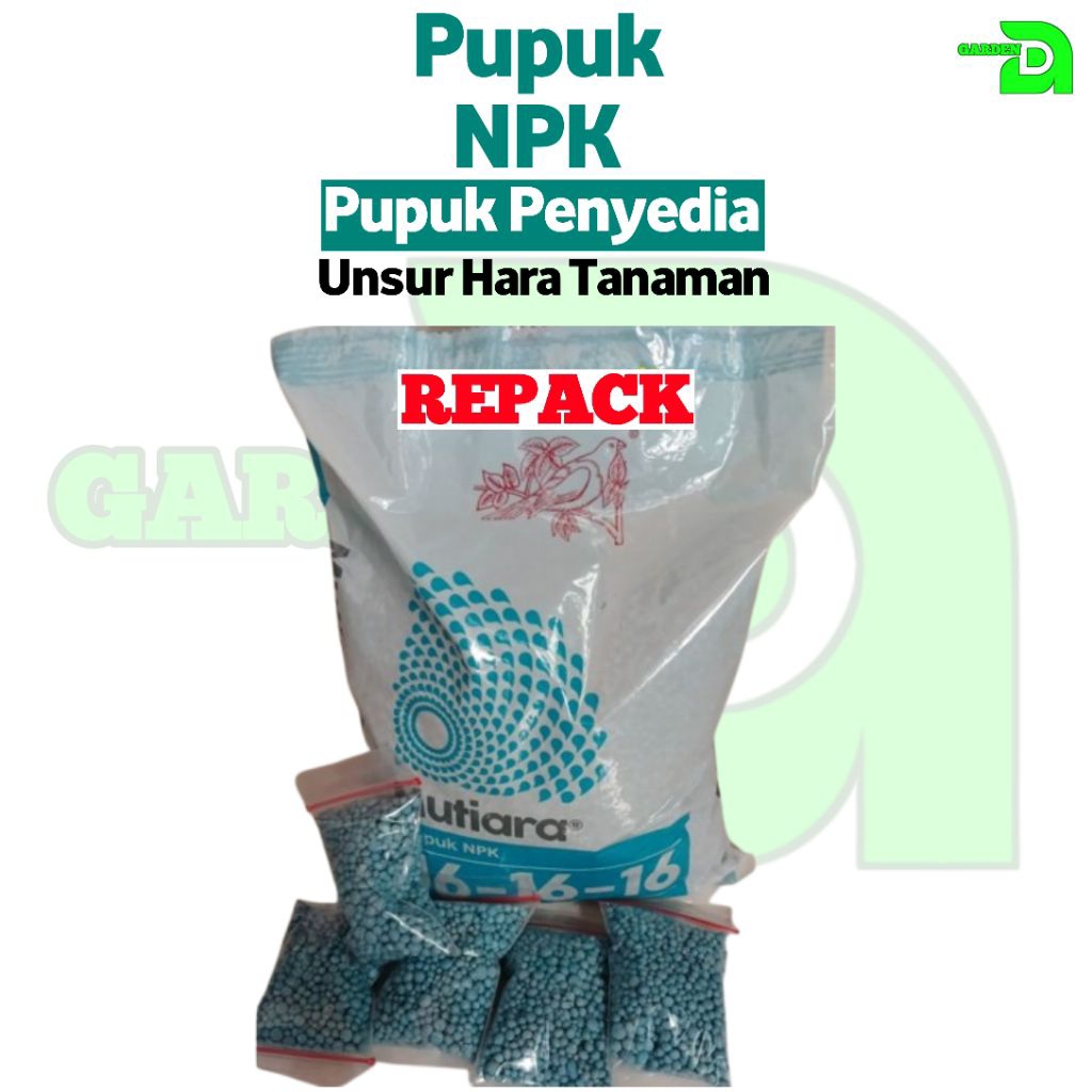 PUPUK NPK MUTIARA 16-16-16 REPACK ASLI TERMURAH