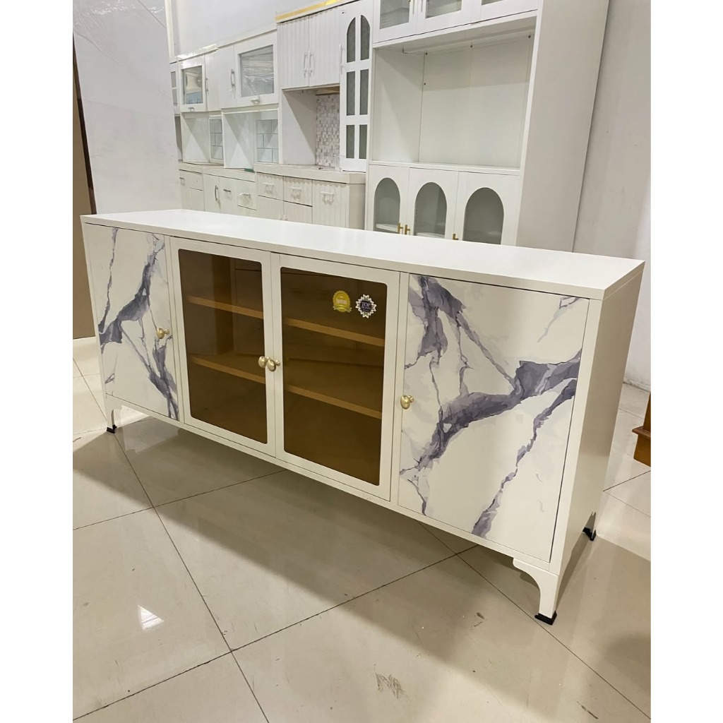 Meja Tv Besi Modern Buffet Tv 160cm Meja Kabinet Hias