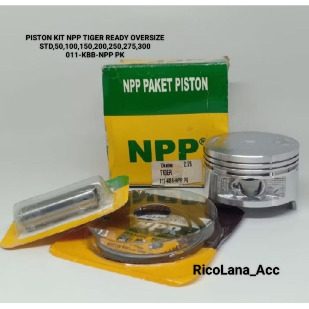 SEHER SEKER PISTON KIT NPP TIGER READY OVERSIZE STD,50,100,150,200,250,275,300 011-KBB-NPP PK