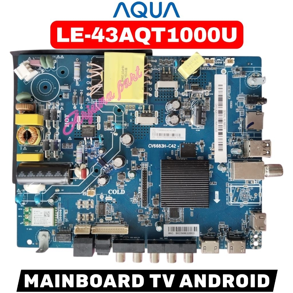 MB TV AQUA LE-43AQT1000U / MAINBOARD TV AQUA LE-43AQT1000U / MESIN TV AQUA LE-43AQT1000U / MODUL TV 