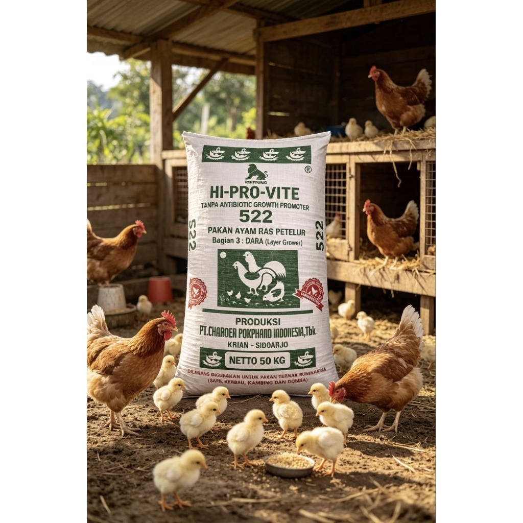 Hi pro vite 522 pakan ayam petelur muda remaja/dara