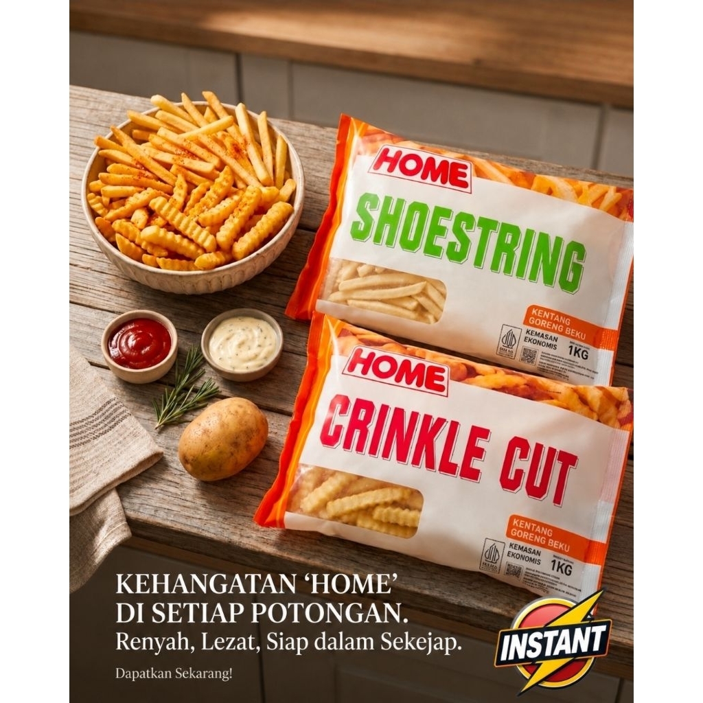 Kentang Goreng Frozen HOME finna 1 kg