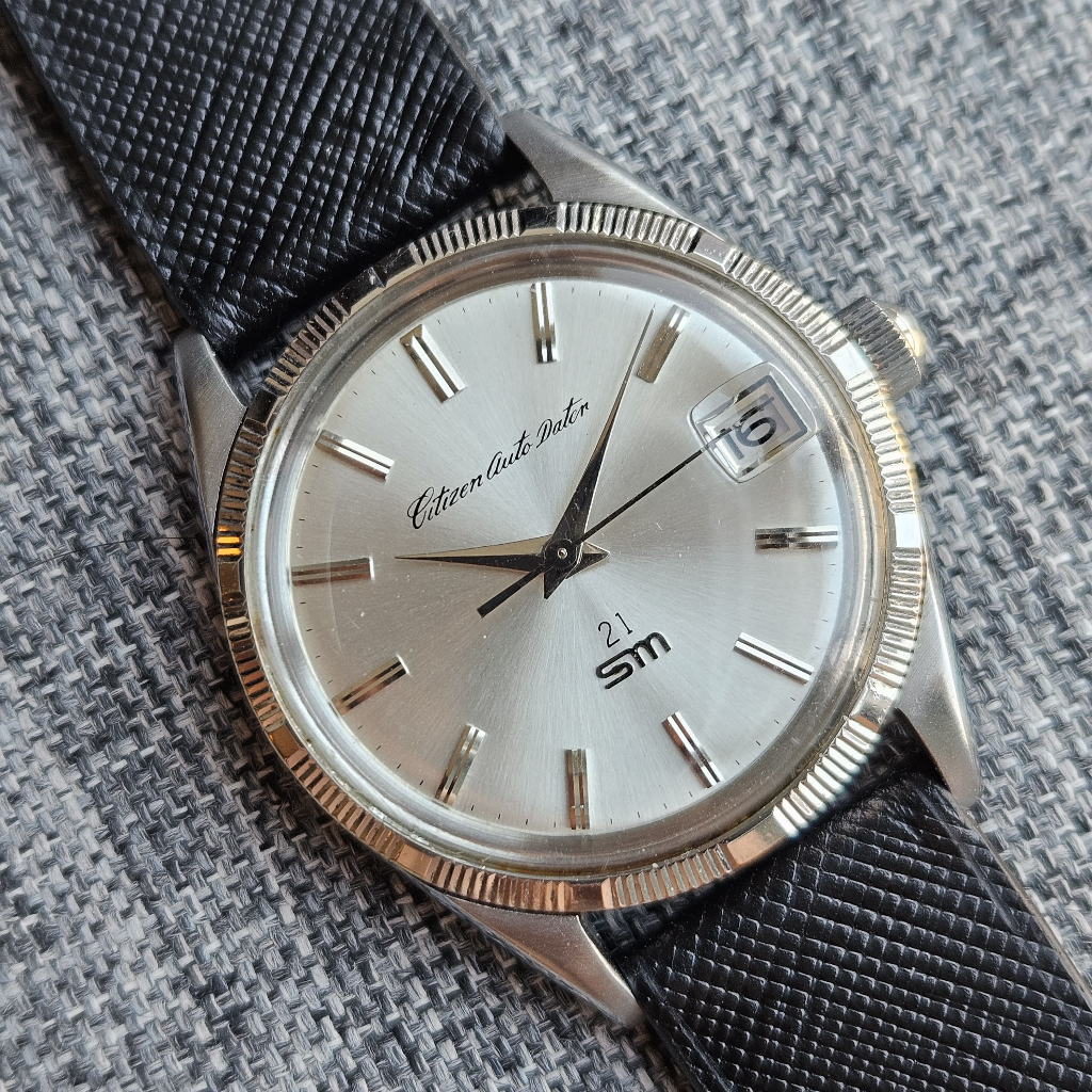 Citizen Auto Dater ADUS1305-C Automatic 21 Jewels Vintage Japan Watch EXCELLENT