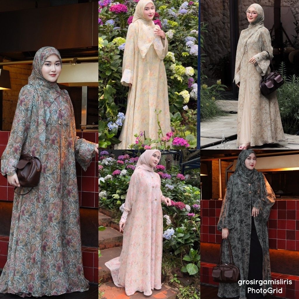 Free Gift (Pre Order=Sabar)Gamis Kazami Abaya Kazami Bloom by Kazami Termurah Terlaris Abaya Dubai A