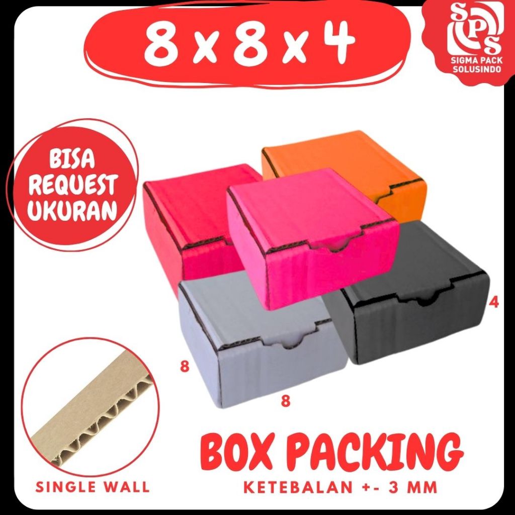 Box 8x8x4 LD Kardus 8x8x4 LD Dus Jam Tangan 8x8x4 LD Kotak Packing Hampers Mini Zigma Pack