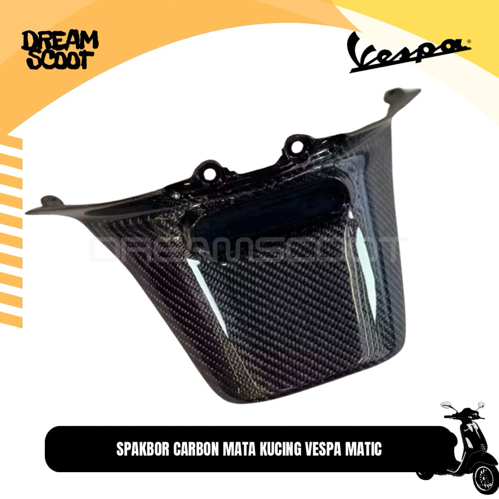 Spakbor Carbon Mata Kucing Vespa Sprint Vespa Primavera Spakbor Vespa carbon