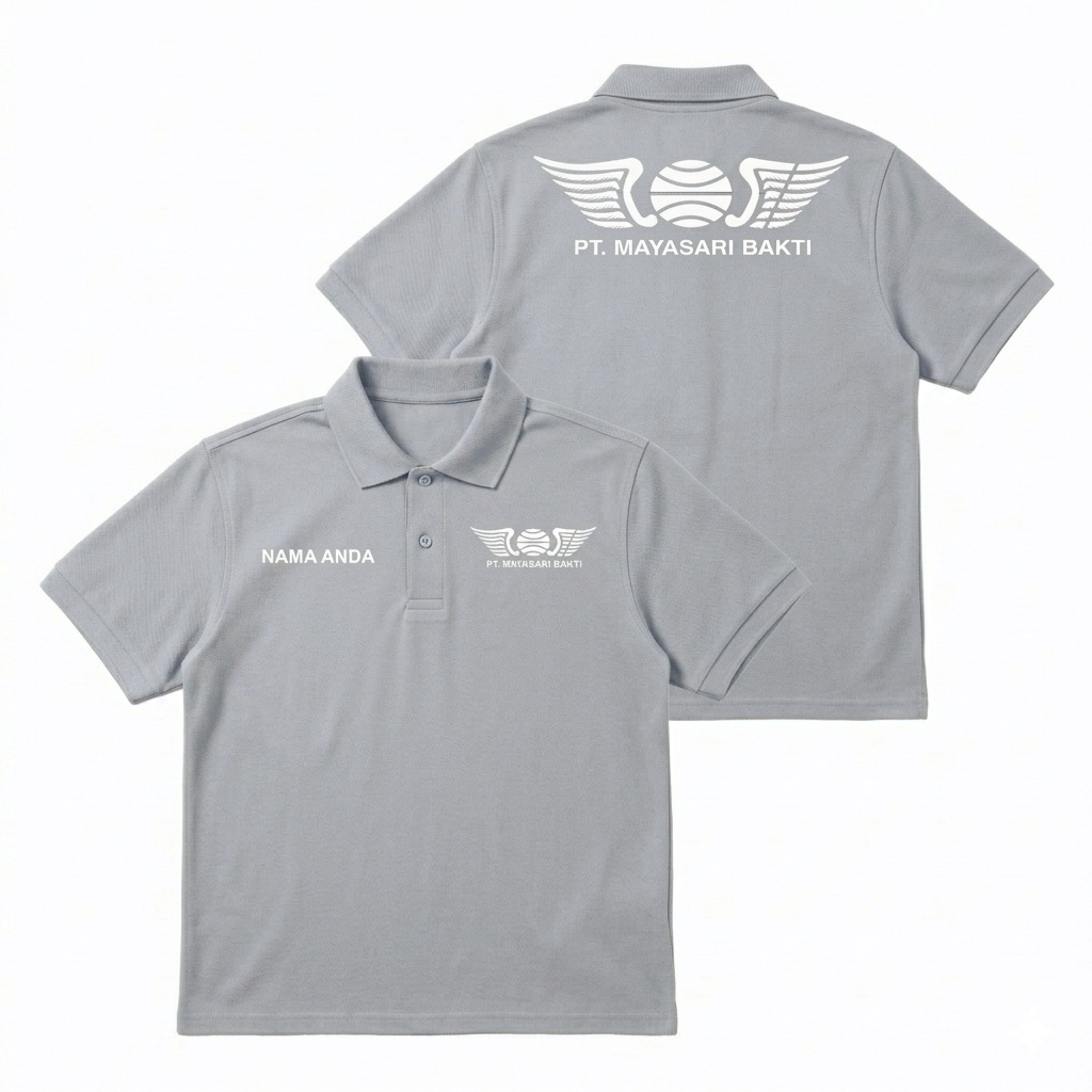 Polo shirt crew bus MAYASARI BAKTI free tambah nama Cotton CVC Pique Knit 24s