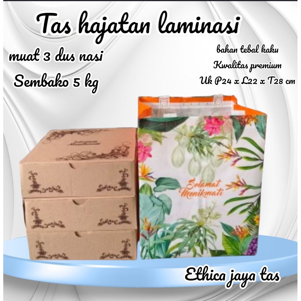 tas hajatan laminasi premium 22x22