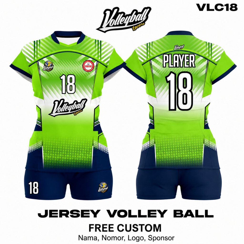 Jersey Voli Cewek - Custom Nama dan Nomor | Voli Lovers 25-18