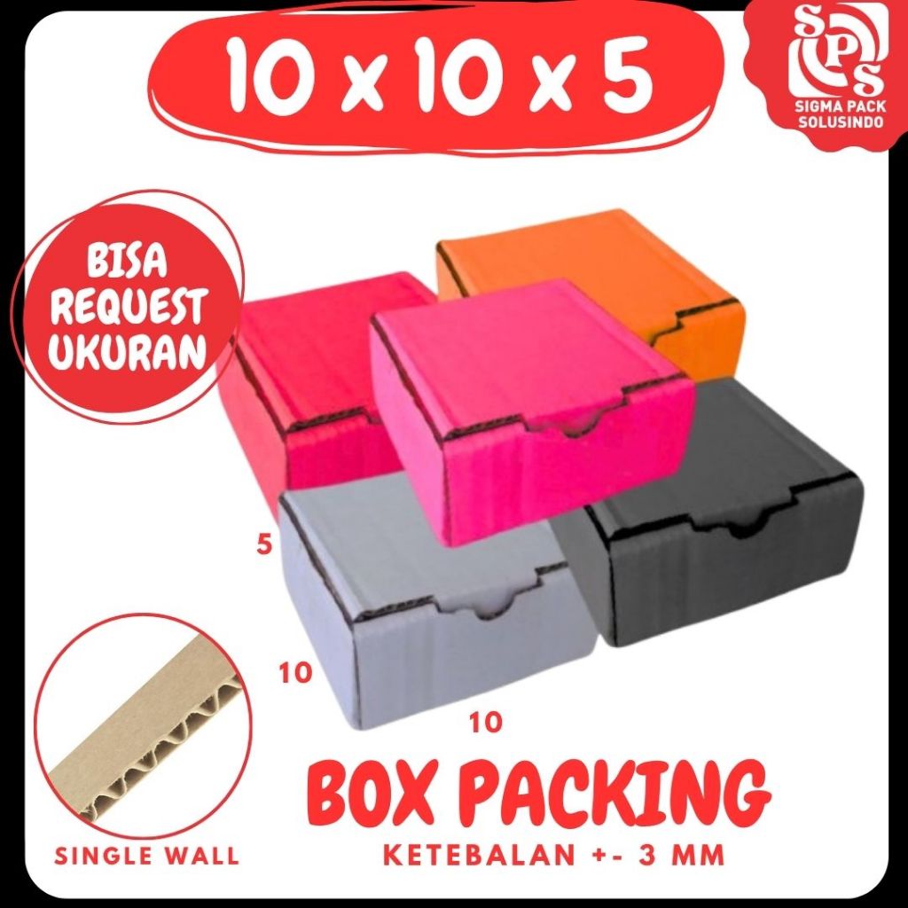 Box 10x10x5 LD Kardus 10x10x5 LD Dus Jam Tangan 10x10x5 LD Kotak Packing Hampers Mini Zigma Pack