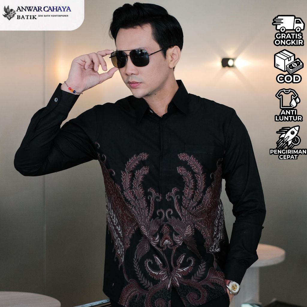 ANWAR CAHAYA BATIK – Kemeja Batik Pria Elegan Motif Sekar Lengan Panjang Premium