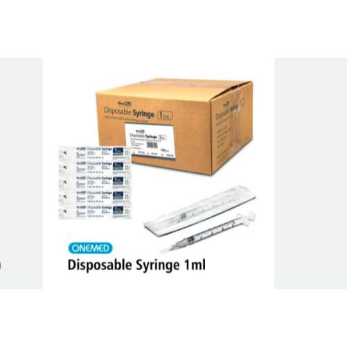 Spuit 1 cc Insulin OneMed per Box isi 100 pcs