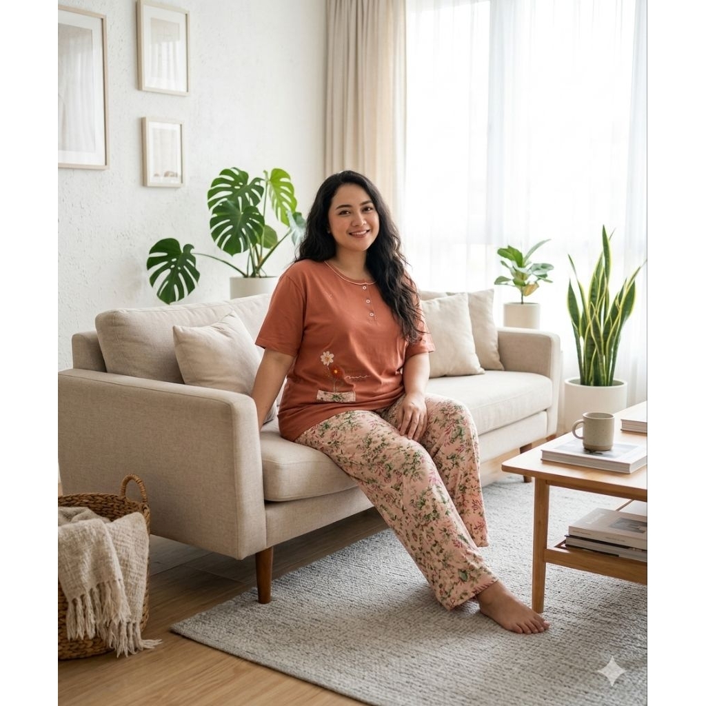 Baju Tidur Anne Claire Jumbo 2L Celana Panjang CP / Piyama Anne Claire Celana Panjang Jumbo 2L