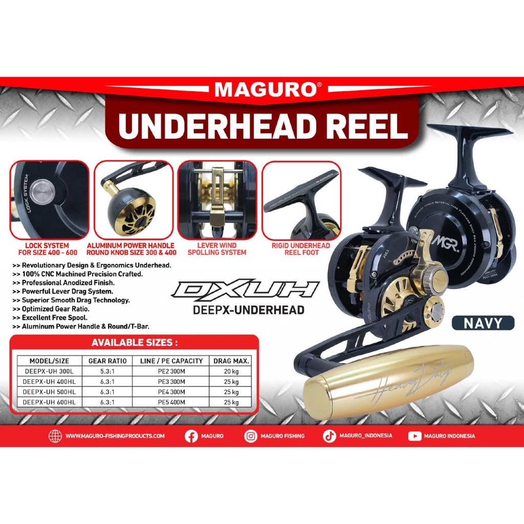 REEL MAGURO DEEP X UNDERHEAD