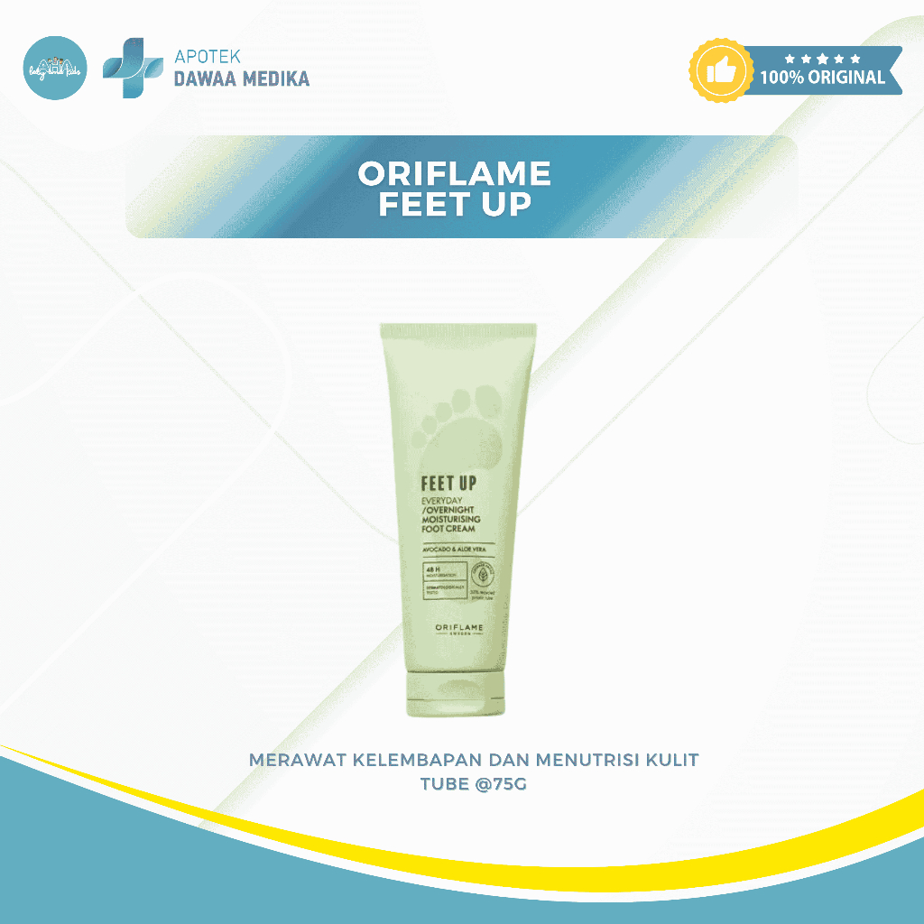 Feet Up Avocado Oriflame 75g Krim Lembut Pelembab Untuk Kaki Pecah-pecah