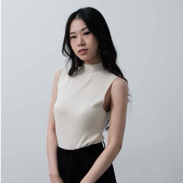 MIKA BASIC SLEEVELESS KNIT TOP - magnificlo | basic knit sleeveless | basic knit premium | basic kni
