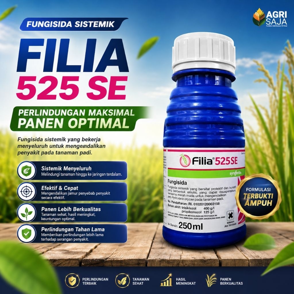 [ ORIGINAL 100% ] Fungisida FILIA 250ML trisiklazol + propikonazol Syngenta