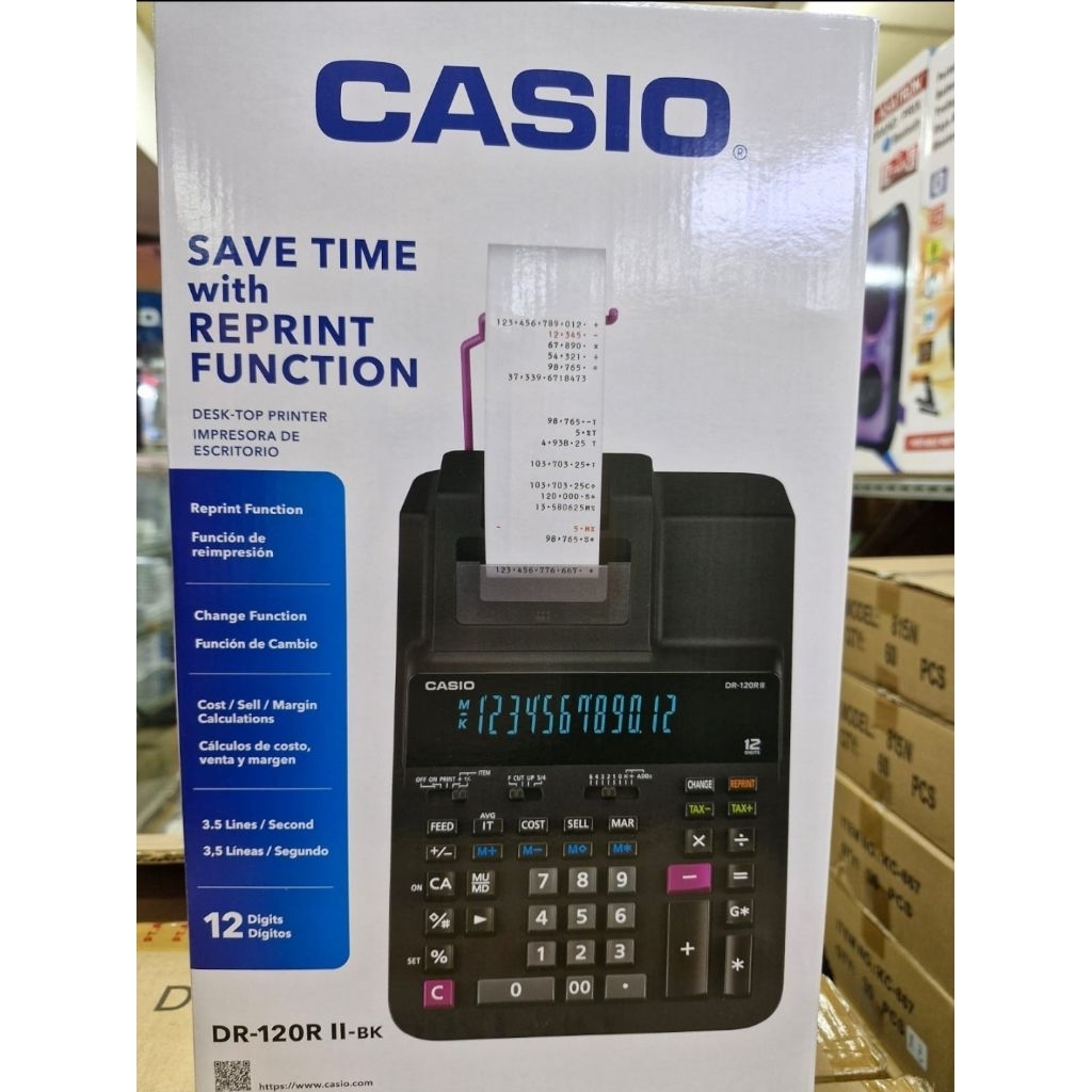 KALKULATOR CALCULATOR CALKULATOR KALCULATOR PRINT CASIO DR120RII DR120R II DR-120R II DR-120RII DR 1