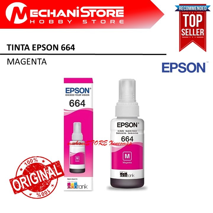 TINTA EPSON 664 MAGENTA / Tinta Epson T6644 MAGENTA L100 L220 L360 L1300