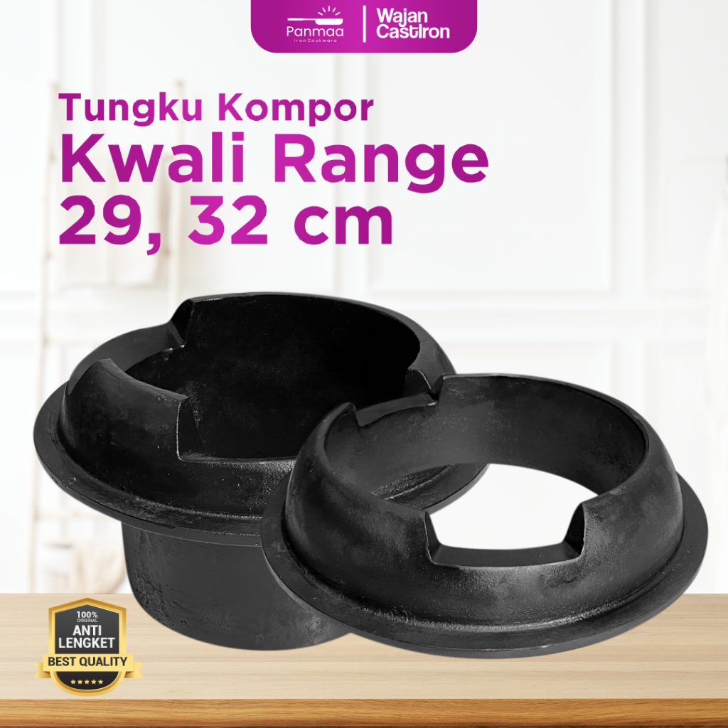 Tungku kompor gas kwali range 32 cm besi cor / kuali range MBG besi cor / cast iron