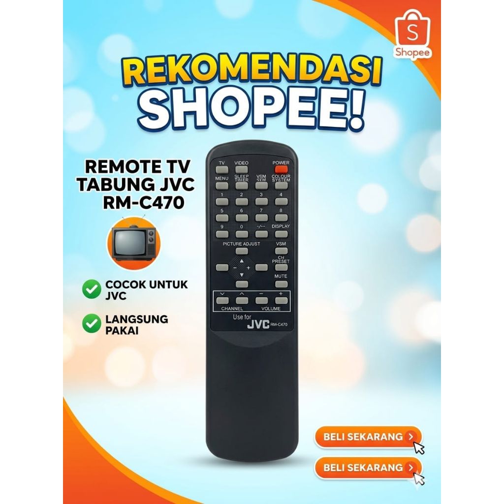 REMOTE TV TABUNG MERK JVC RM-C470