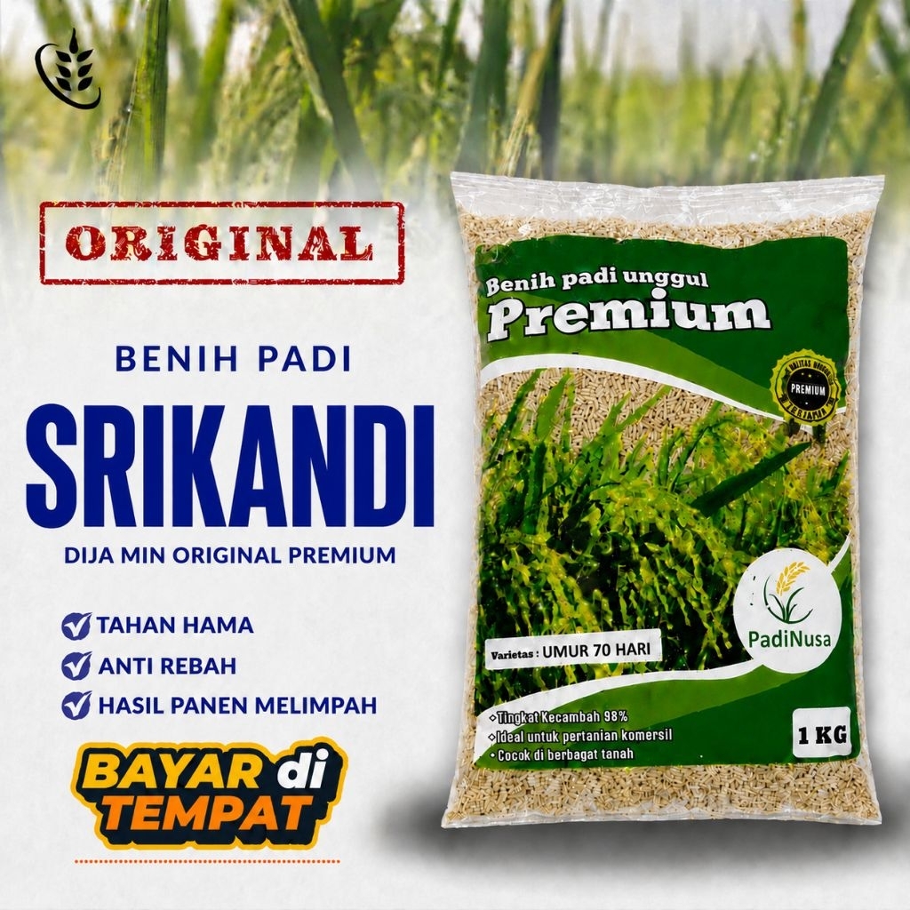 Padi Nusa Benih Padi SRIKANDI 1kg/5kg Benih Padi Unggul Berkualitas Premium 100%Original