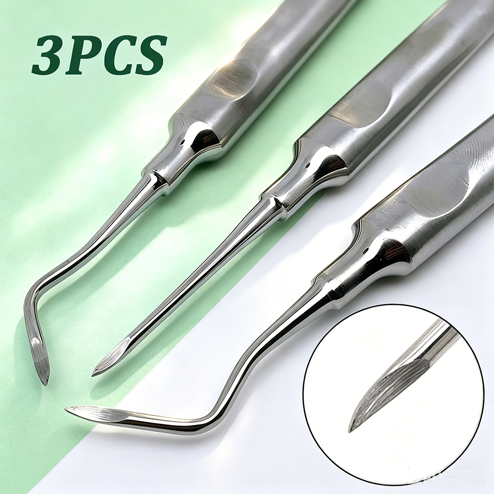 3pcs dental cryer root elevator / dental bein set dewasa isi 3 root elevator luxator cryer alat inst
