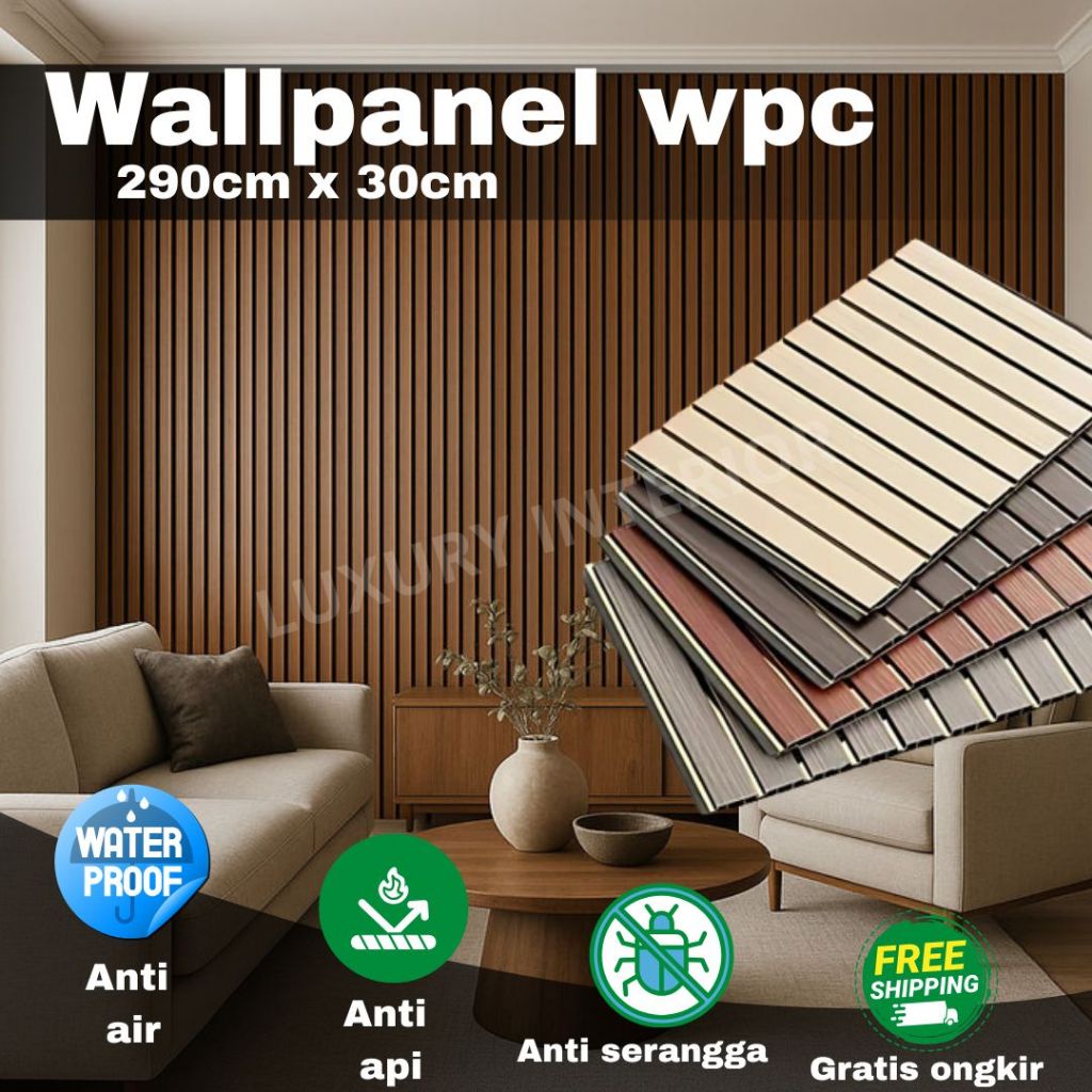 wpc wall panel 3d wall panel pvc Premium Wall Panel Anti Rayap Dan Anti Air WPC Wood Panel