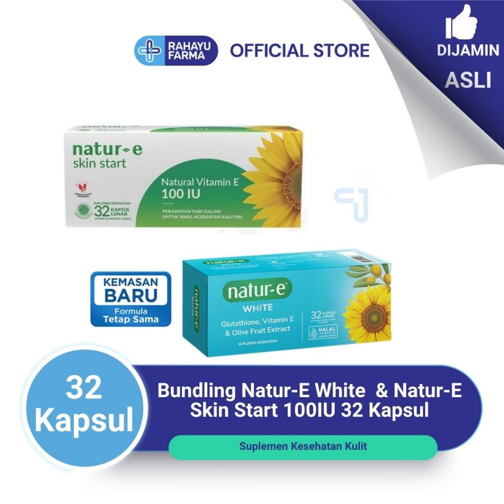 Natur-E Paket Bundling Natur-E White & Natur-E Skin Start 100IU Isi 32 Kapsul