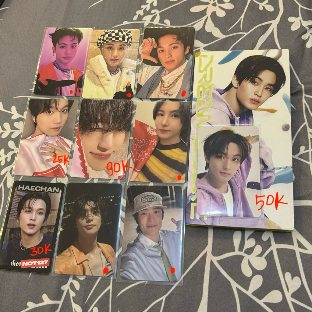 album only & photocard jaemin dreamscape, glithmode, magazine renjun, jewel, we young, hot sauce, un