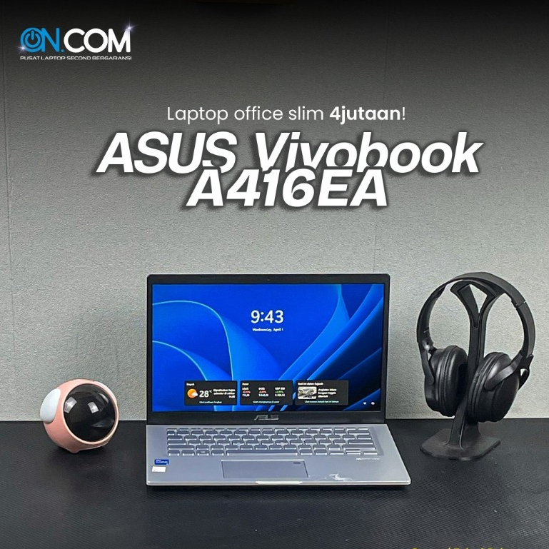 ASUS VivoBook A416EA/Intel Core i5-1135G7/RAM 4 GB/SSD 256 GB/Garansi Toko 1 Bulan