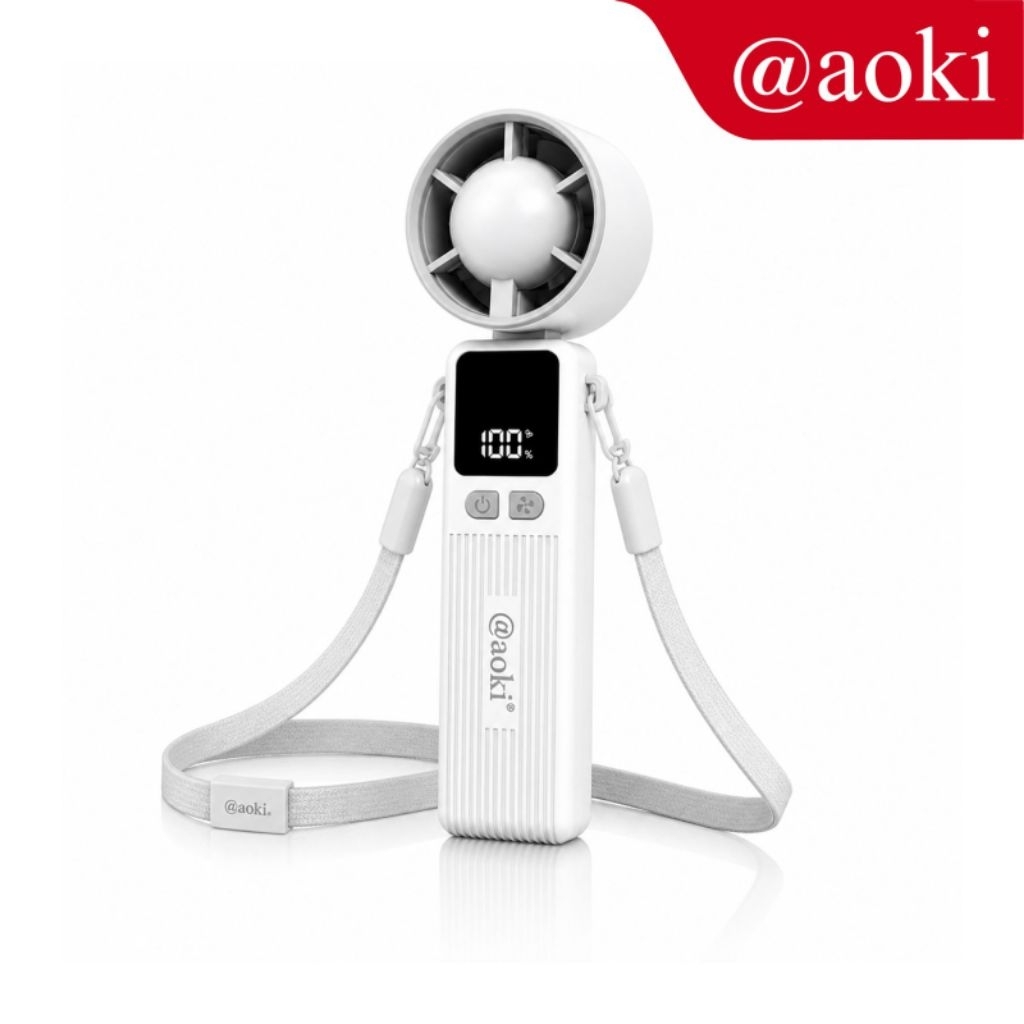 Aoki Mini Fan Portable USB Charge Gantung Jepit / Kipas Angin Genggam Mini Turbo AF-213T / AF-215T /