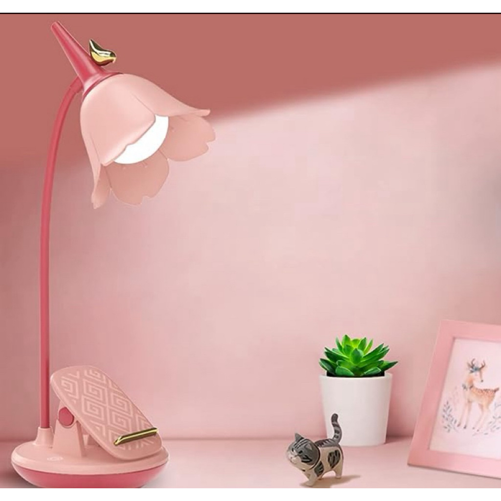 LED Mushroom Desk Lamp Pastel Pink - Room Dekor Kamar