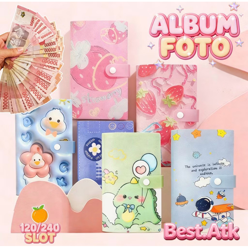 Binder menabung /foto polaroid menabung target 120 slot