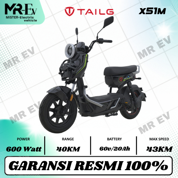 sepeda listrik tailg x51m garansi resmi