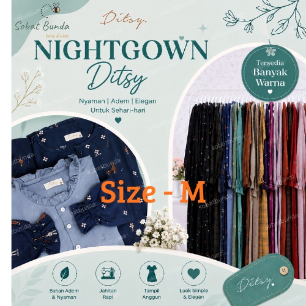 DITSY NIGHTGOWN JULI 2026 SIZE M