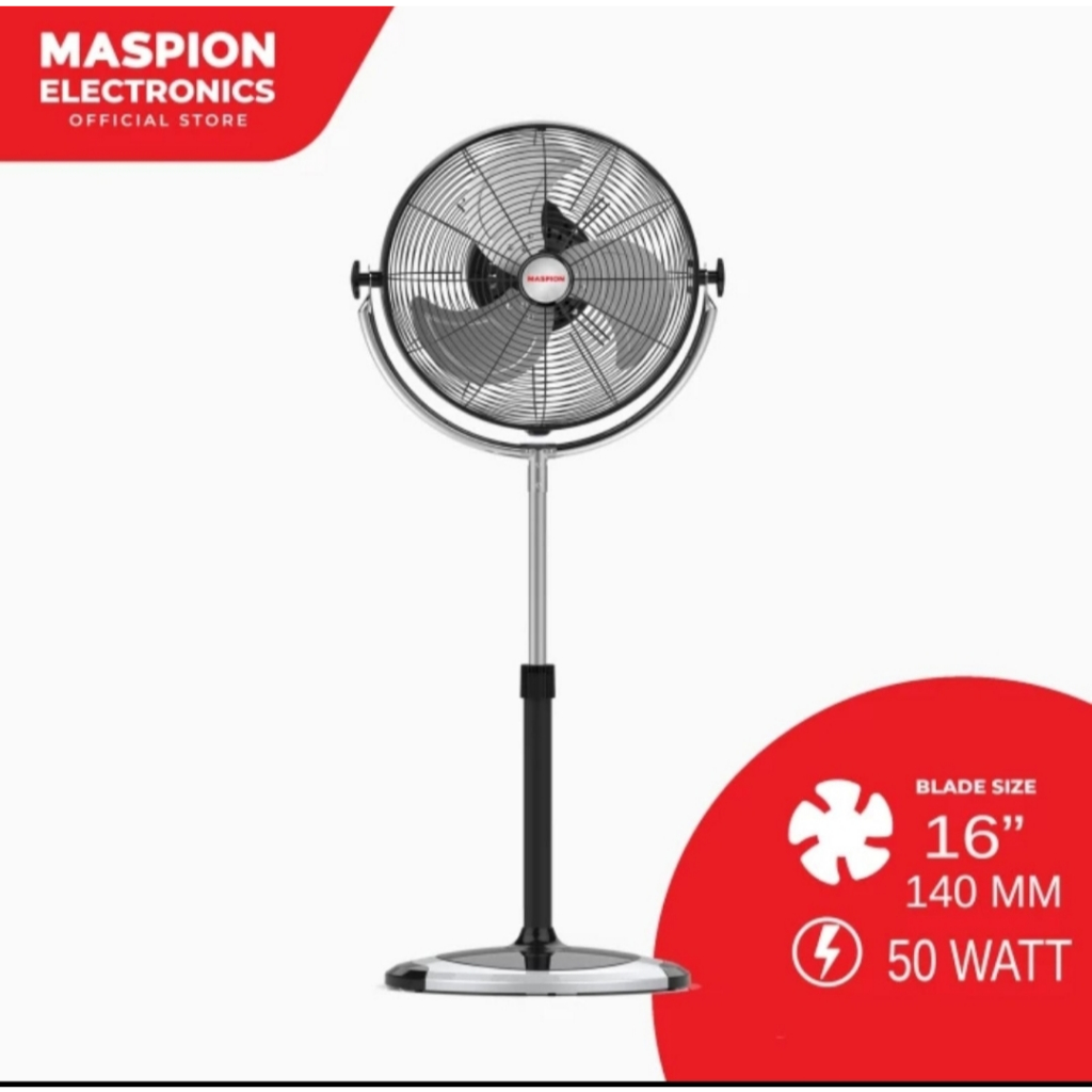 Kipas Angin Berdiri MASPION PW-1603S Power Standing Fan 16 Inch PW1603S