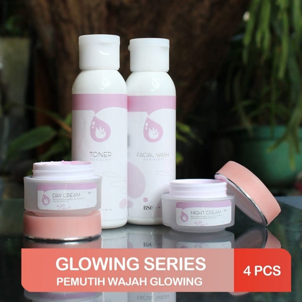 BSC Clinic Paket Glowing Skincare Pencerah Kulit Wajah Glowing