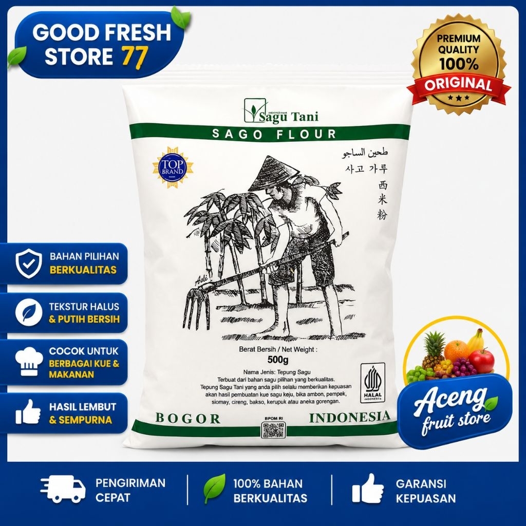sagu tani tepung sagu tani asli 500 gram
