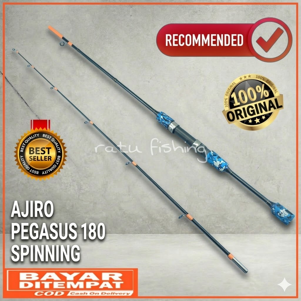 joran ajiro Pegasus Fiber 150 165 180 198 joran laut kolam casting