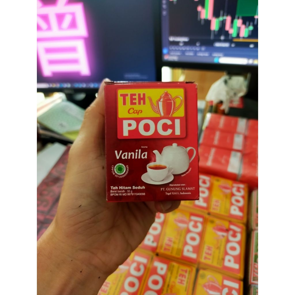 Teh Poci Vanilla Bubuk 50gr (1 Slop 10 Bungkus)