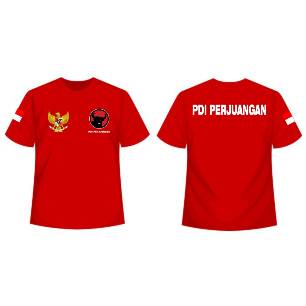 Kaos Distro TShirt Partai PDIP Perjuangan // Kaos Partai PDIP Perjuangan // Kaos PDIP Perjuangan Siz