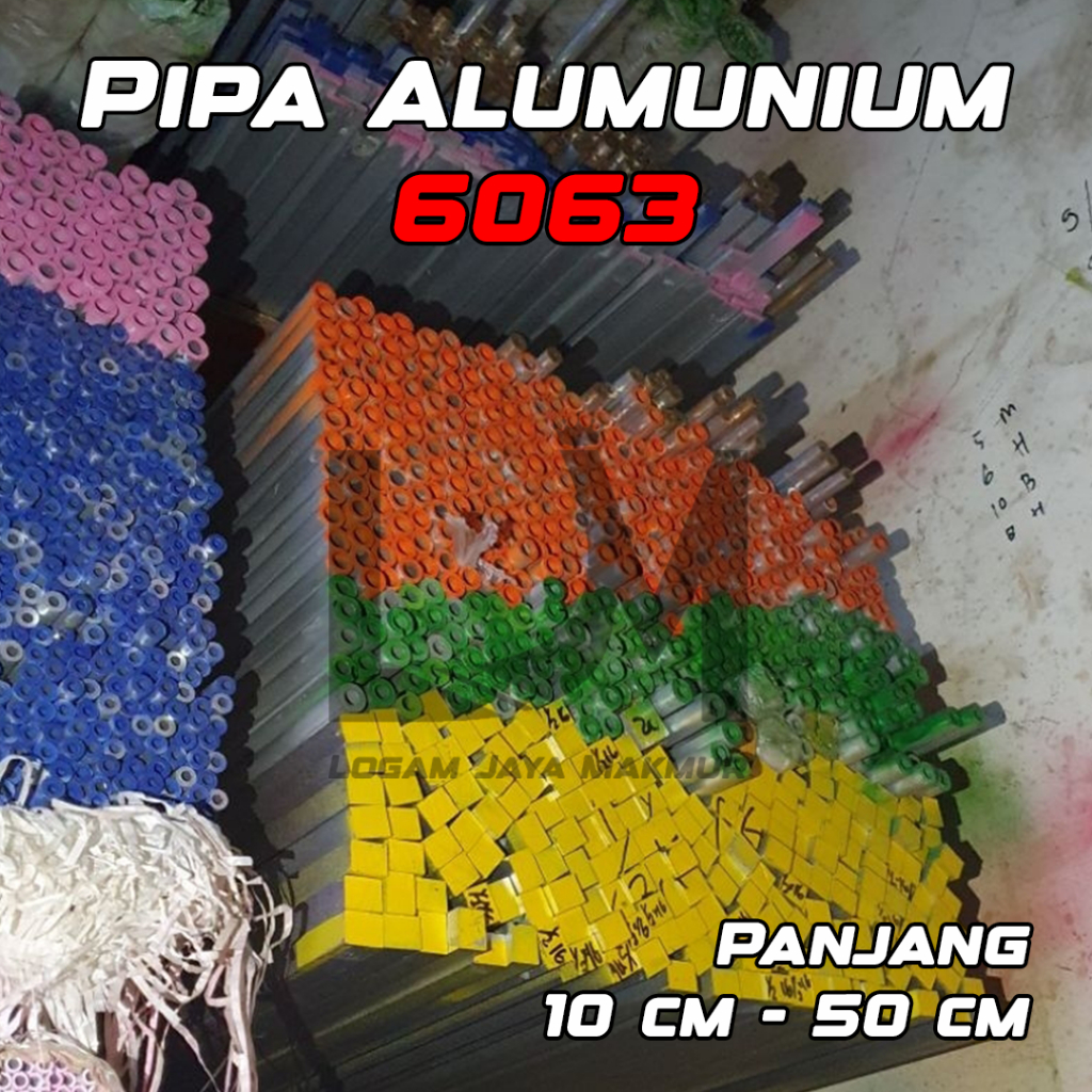 Pipa Alumunium / Aluminium 6063 OD 12 mm x ID 9 mm Tebal 1.5 mm Harga panjang per 10 cm • 15 cm • 20