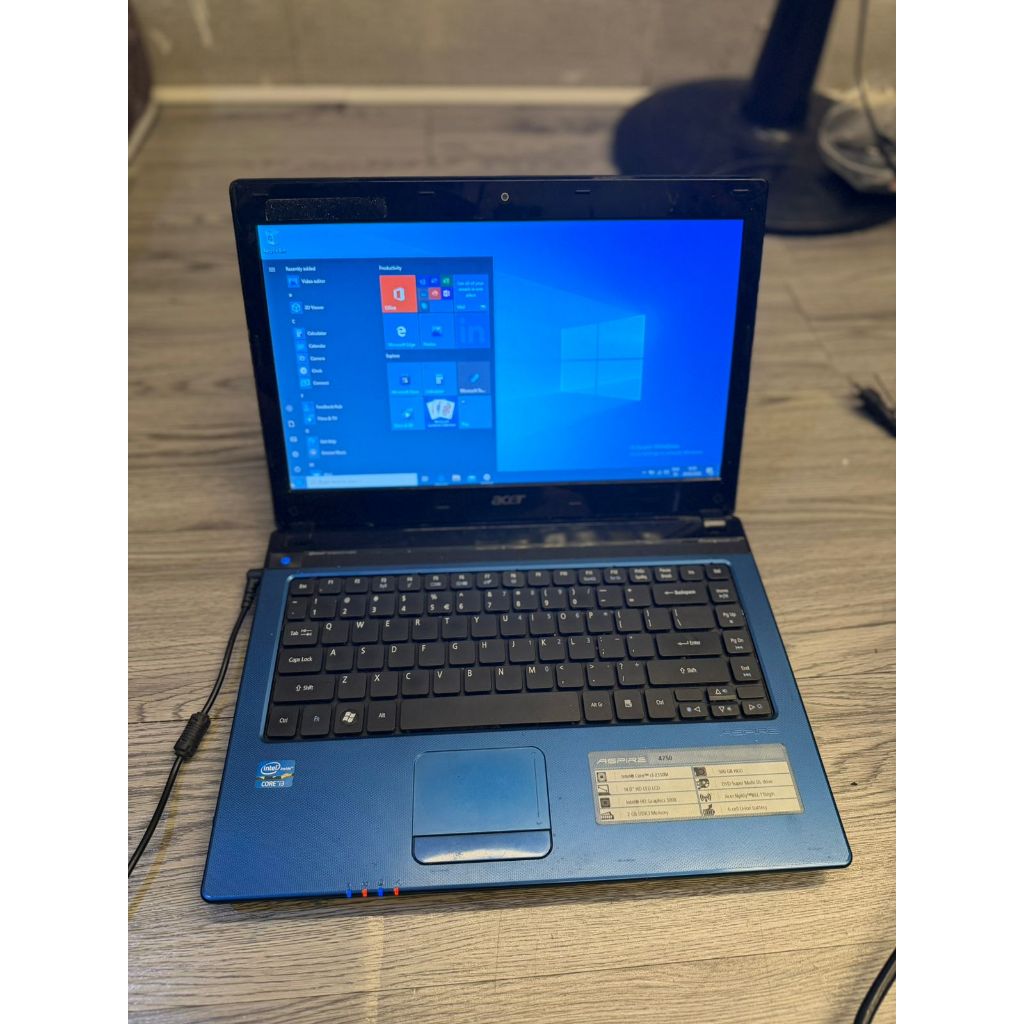 Laptop Acer Aspire 4750 Ram 4 Internal 500Gb Core i3