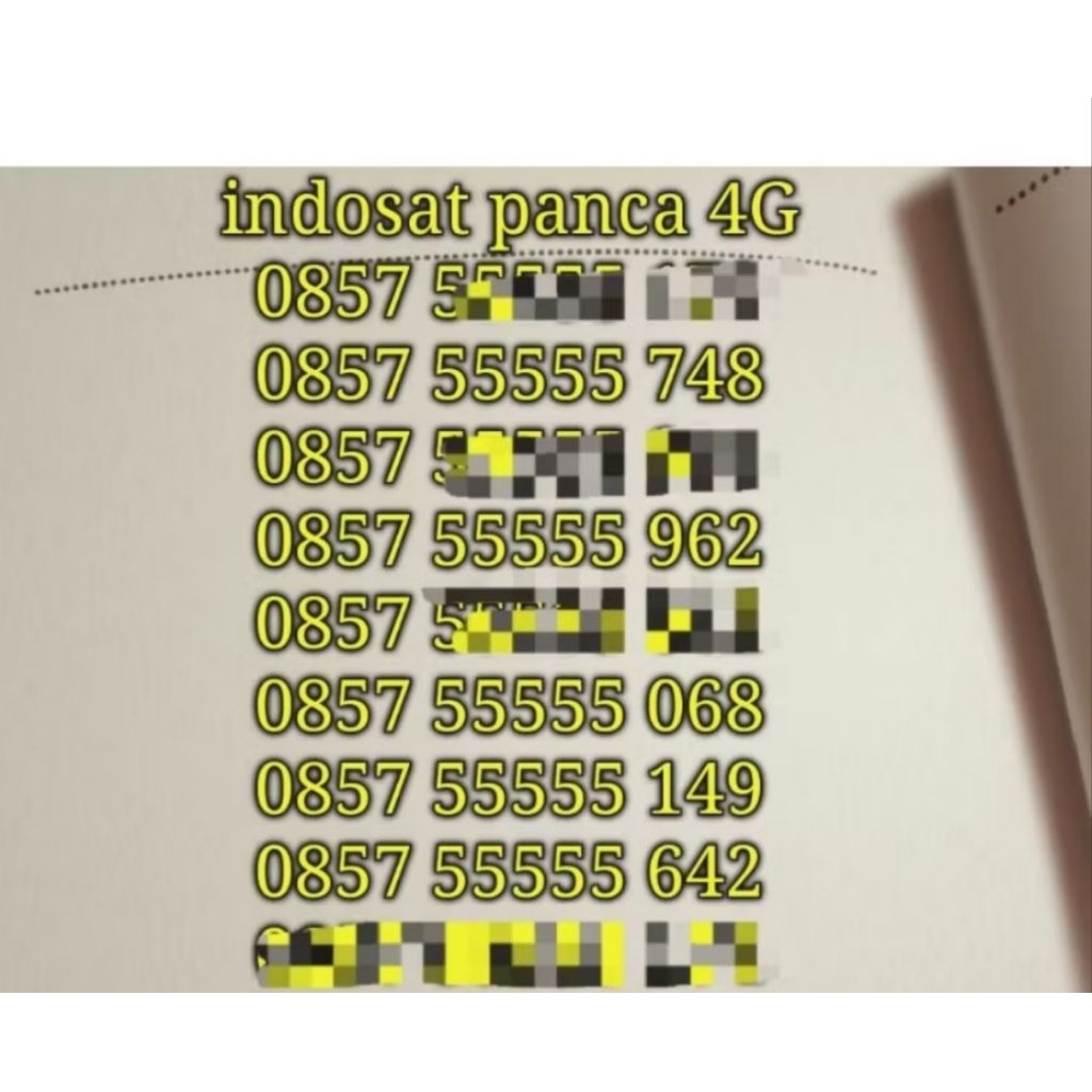 Nomor cantik  im3 4G PANCA rapi