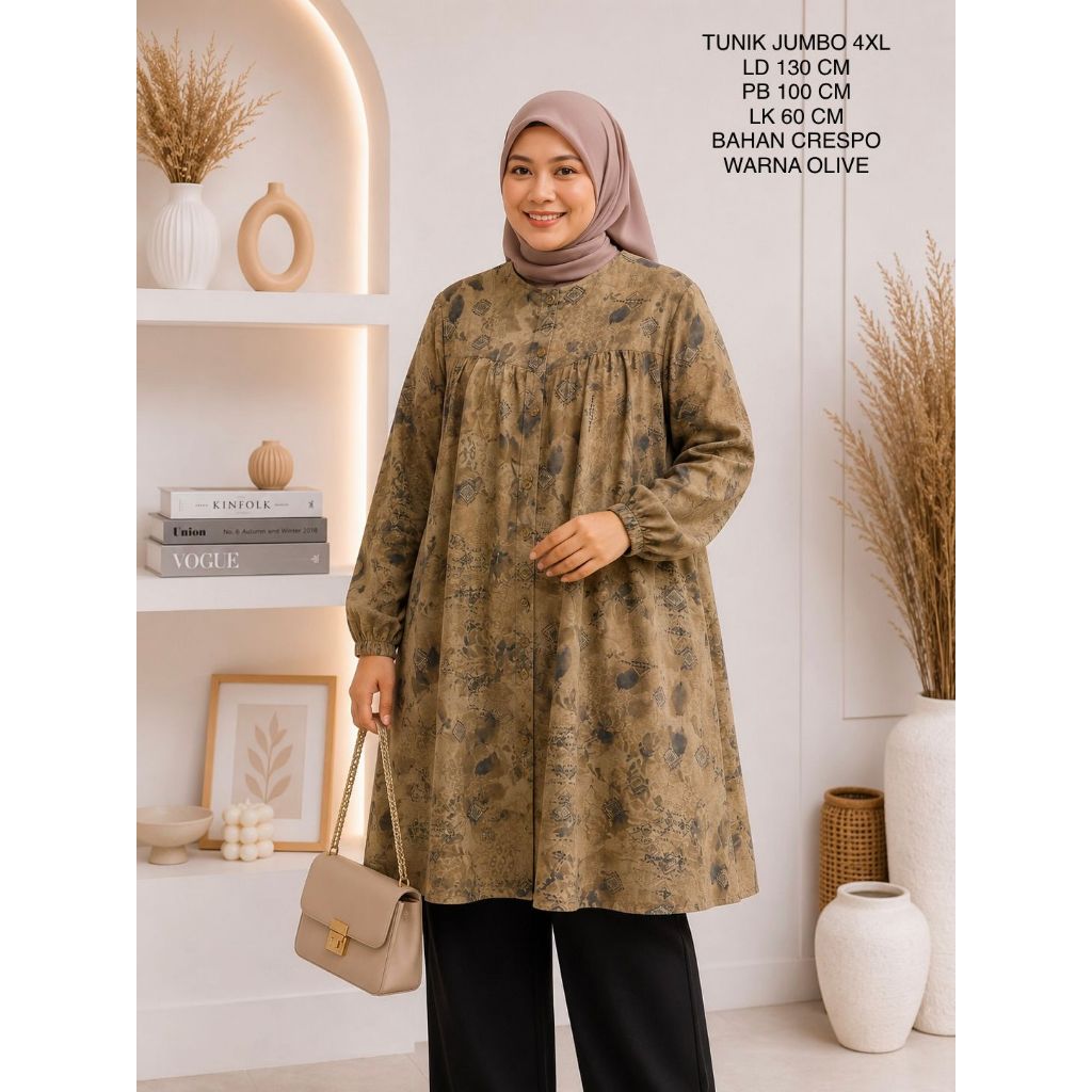 Tunik Super Jumbo Ld 130 Cm Model Terbaru - Alexa Tunik