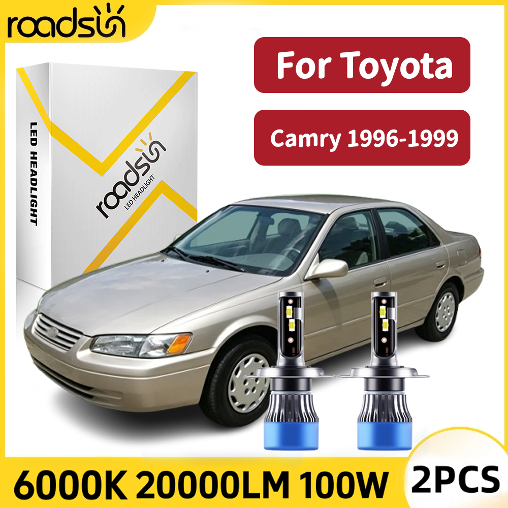 Cocok untuk Toyota Camry 1996-1999 Led Lampu Depan Mobil Bohlam Hi/Lo Beam Super Terang 100W 6000K 2